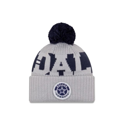 Grey Dallas Cowboys Hat - New Era NFL Alternate Cold Weather Sport Knit Beanie USA6512083